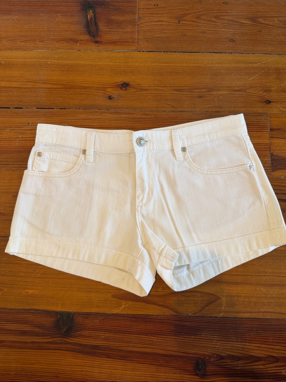 BCBGMaxAzria White Denim Shorts 29 2.5 inseam